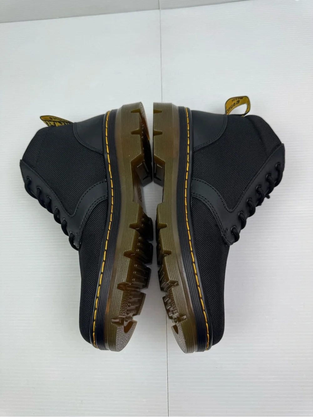 Dr. Doc Martens Bonny Air Wair Boots Unisex US Men 8 Women 9 Black Nylon Canvas